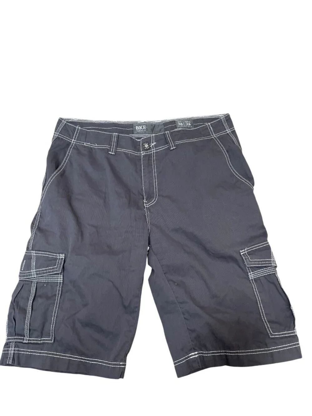 BKE Cargo Shorts Style 26778AM Over Knees Dark Gray Standard Fit Men's Sz 38